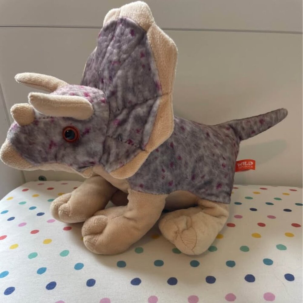 Wild Republic Triceratops Plush, Stuffed Animal, Plush Toy 12 inch - Picture 7 of 8